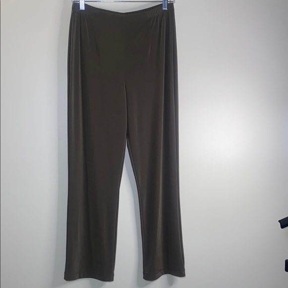 Chico's Brown Wide Leg Pants with Elegant Drape - Picture 1 of 6